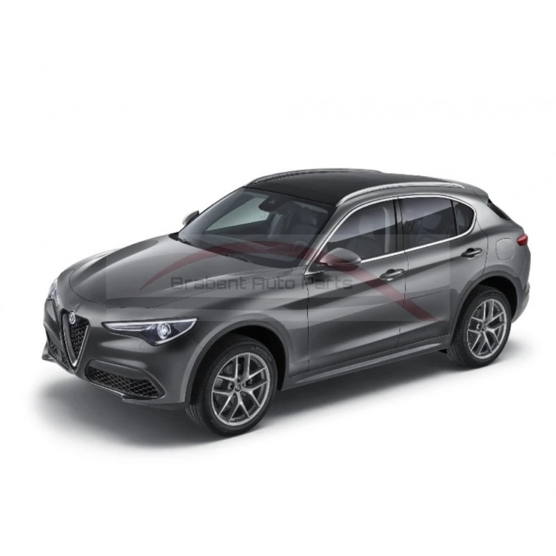 Alfa Romeo Stelvio met panoramadak dakrails aluminium