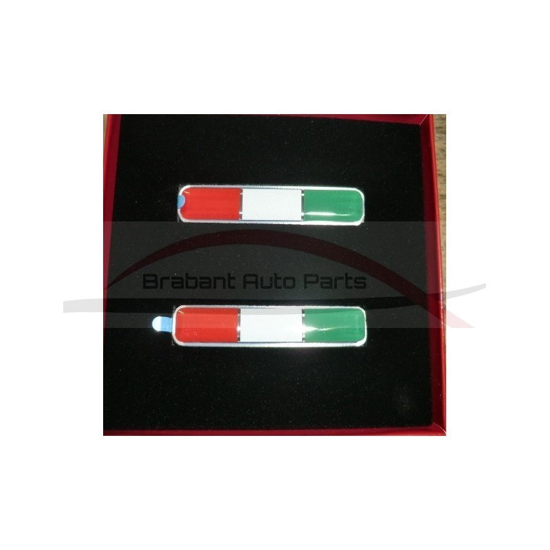 Alfa Romeo, tricolore badge set 2 stuks