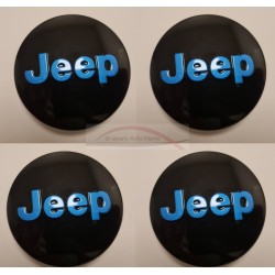 Jeep Avenger wielnaaf kap glanzend zwart en blauw