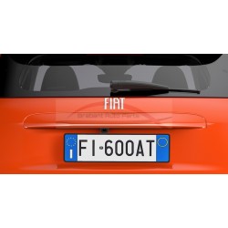 Fiat 600E embleem wit achterzijde